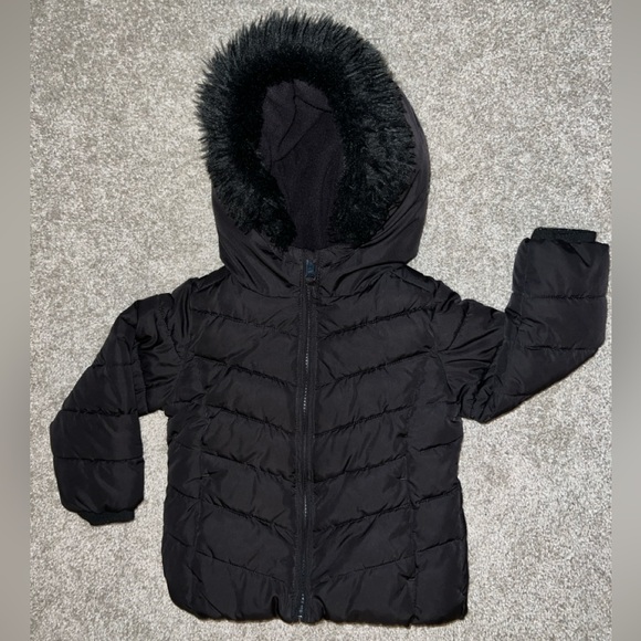 The Children’s Place Toddler Faux Fur Puffer Coat - Picture 1 of 2